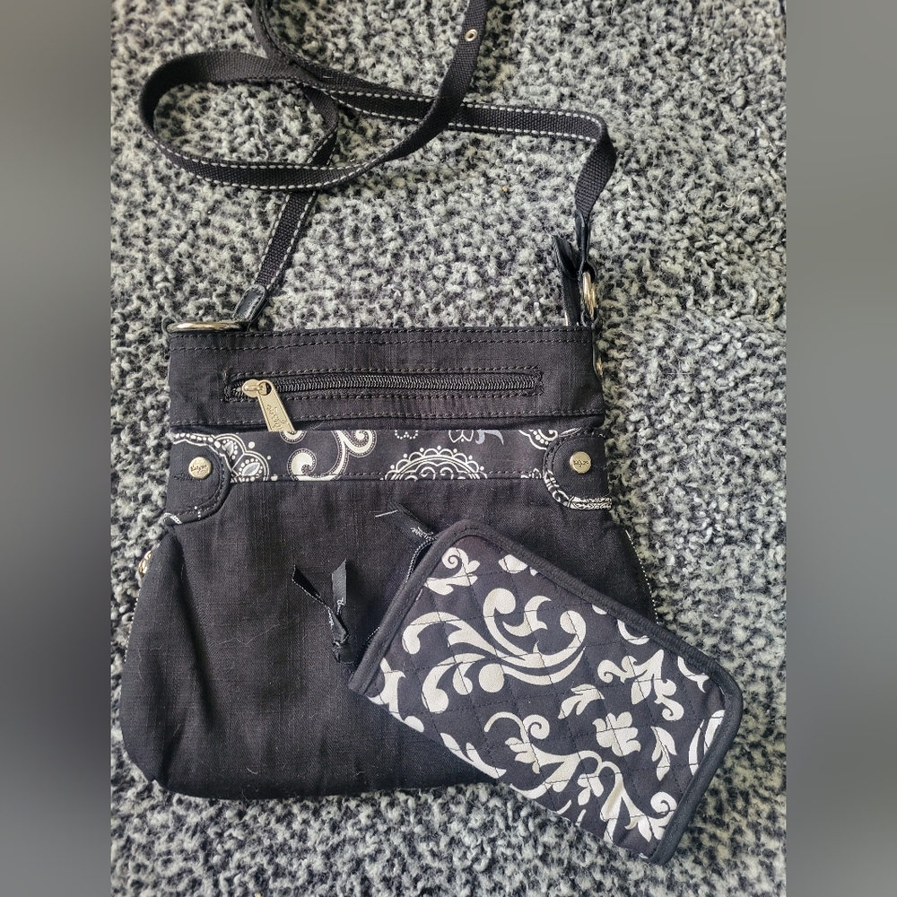 Stylish Black and White Crossbody Bag